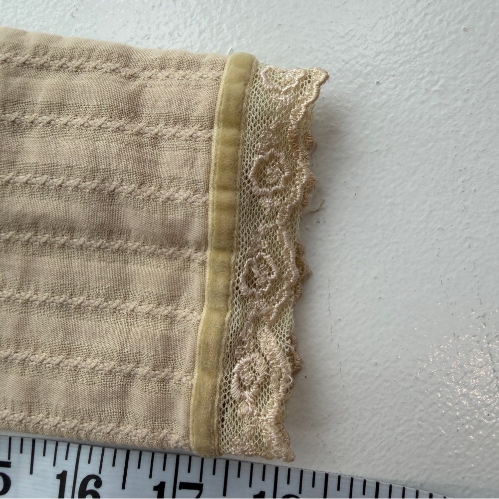 Mango Cream Lace High Neck Blouse Victorian Edwardian Cottagecore Prairie Size 8 - Picture 2 of 11